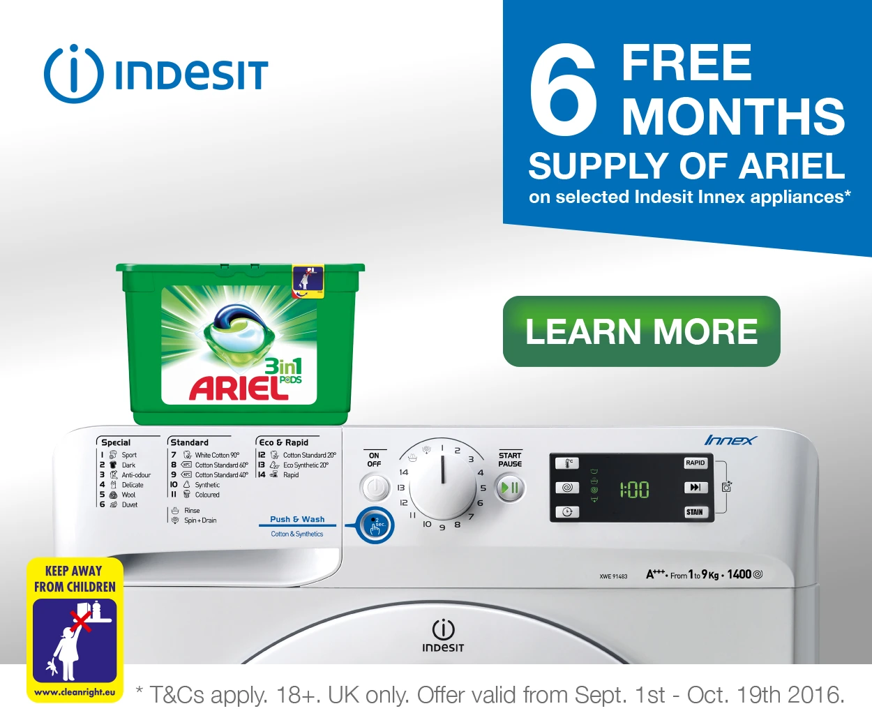 indesit branded washing machine